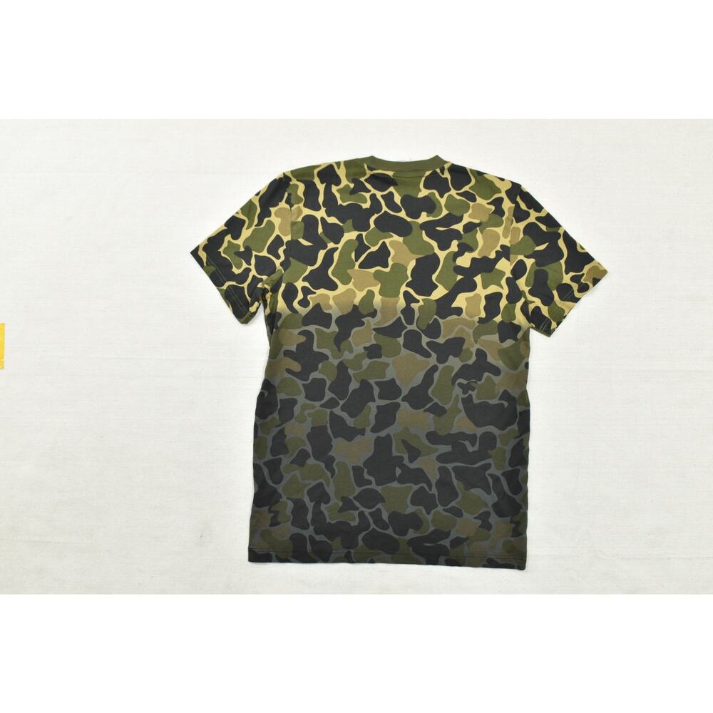 adidas Originals Mens Medium Camo Trefoil Graphic T-Shirt Green Camouflage Print - Picture 5 of 8